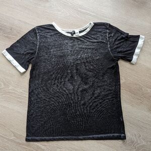Grey threadbare style t-shirt
